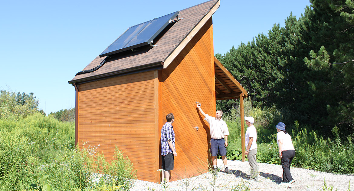 solar heating demonstration at Kortright Centre